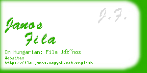 janos fila business card